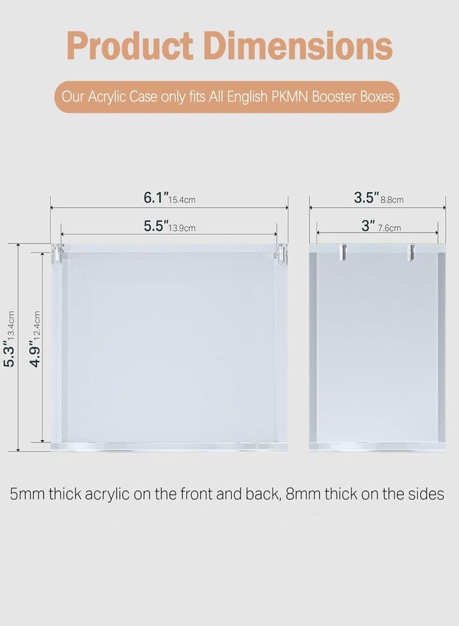BestYiJo Booster Box Case - 8mm Thick Clear Acrylic Box with Magnetic Closure & Top Loading Design, Compatible with Booster - Scratch-Resistant Storage & Display - Image 3